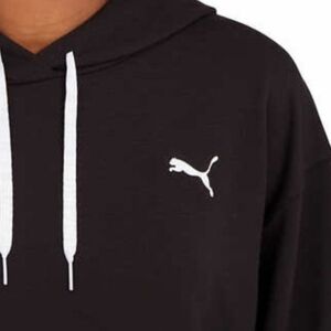 Puma Men's Black Hoodie with White Accents